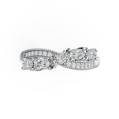 Sterling Silver Semi Mount Ring Setting Oval OV 5X3mm DHJ