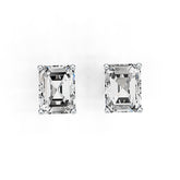 Sterling Silver Semi Mount Earrings Setting Emerald OCT 8X6mm DHJ