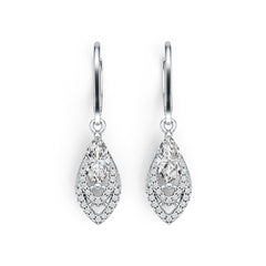 Sterling Silver Semi Mount Earrings Setting Marquise MQ 8X4mm DHJ