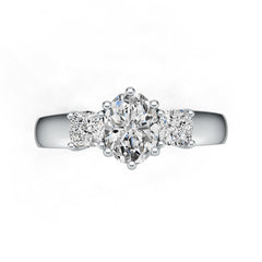 Sterling Silver Semi Mount Ring Setting Oval OV 8X6mm CU 4X4mm DHJ