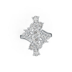 Sterling Silver Semi Mount Ring Setting Pear PE 6X4mm DHJ
