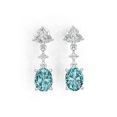 Sterling Silver Semi Mount Earrings Setting Oval OV 9X7mm DHJ