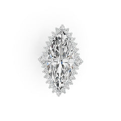 Sterling Silver Semi Mount Ring Setting Marquise MQ 31X14mm DHJ