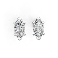 Sterling Silver Semi Mount Earrings Setting Marquise MQ 9X4.5mm Stud DHJ