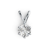 Sterling Silver Semi Mount Pendant Setting Round RD 6x6mm DHJ
