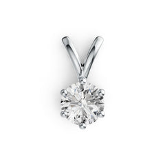 Sterling Silver Semi Mount Pendant Setting Round RD 6x6mm DHJ