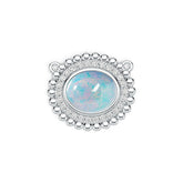 Sterling Silver Semi Mount Pendant Setting Oval OV 11X9mm Cabochon - Syzjewelry