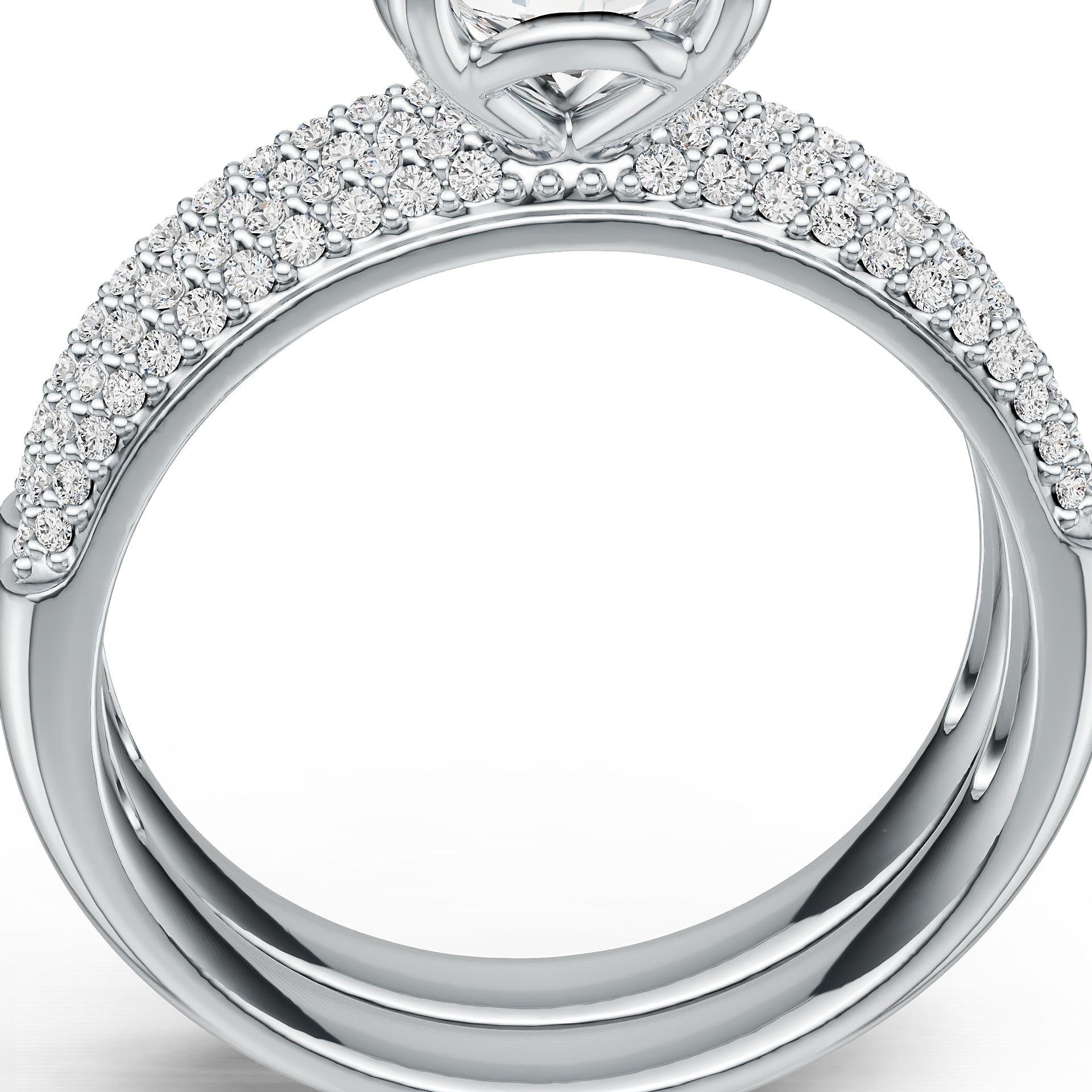Sterling Silver Semi Mount Ring Setting Round RD 7X7mm Engagement Ring Set DHJ