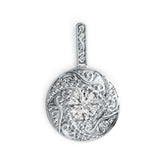Sterling Silver Semi Mount Pendant Setting Round RD 8x8mm DHJ