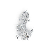 Sterling Silver Semi Mount Pendant Setting Round RD 8x8mm DHJ