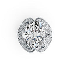 Sterling Silver Semi Mount Ring Setting Oval OV 16X12mm DHJ