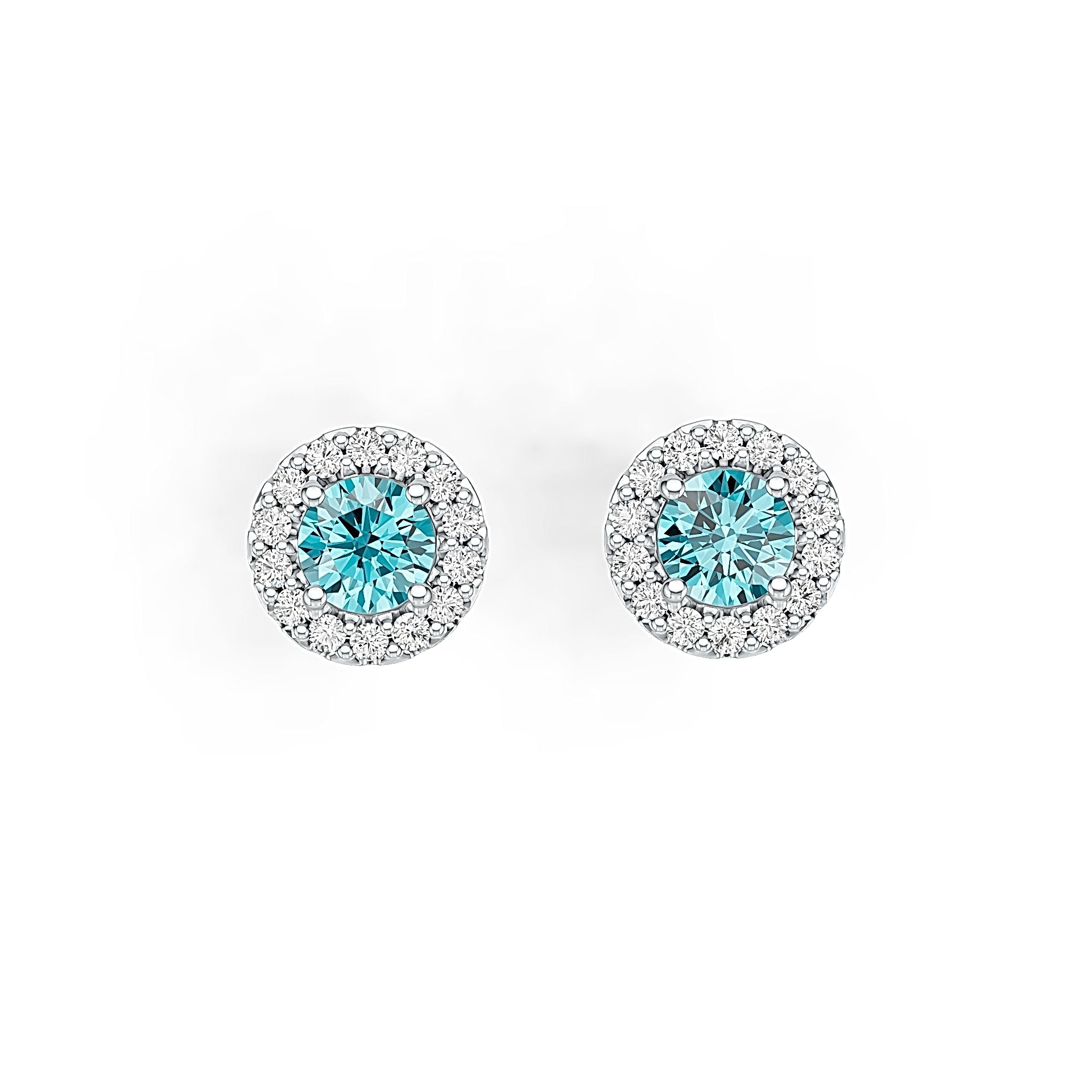 Sterling Silver Semi Mount Earrings Setting Round RD 5x5mm DHJ