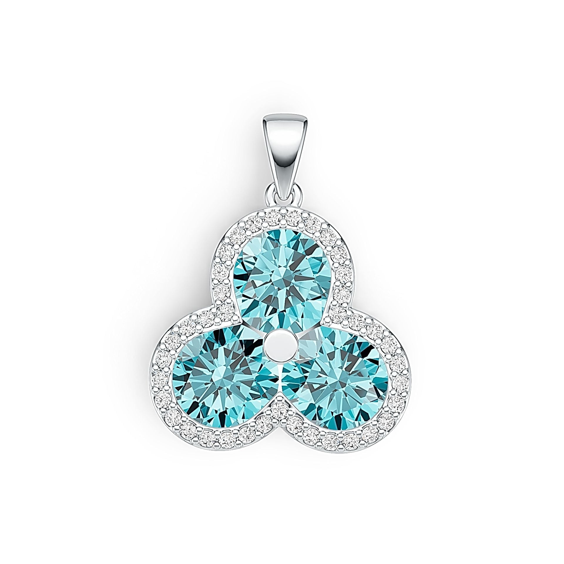 Sterling Silver Semi Mount Pendant Setting Round RD 8x8mm DHJ