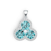 Sterling Silver Semi Mount Pendant Setting Round RD 8x8mm DHJ