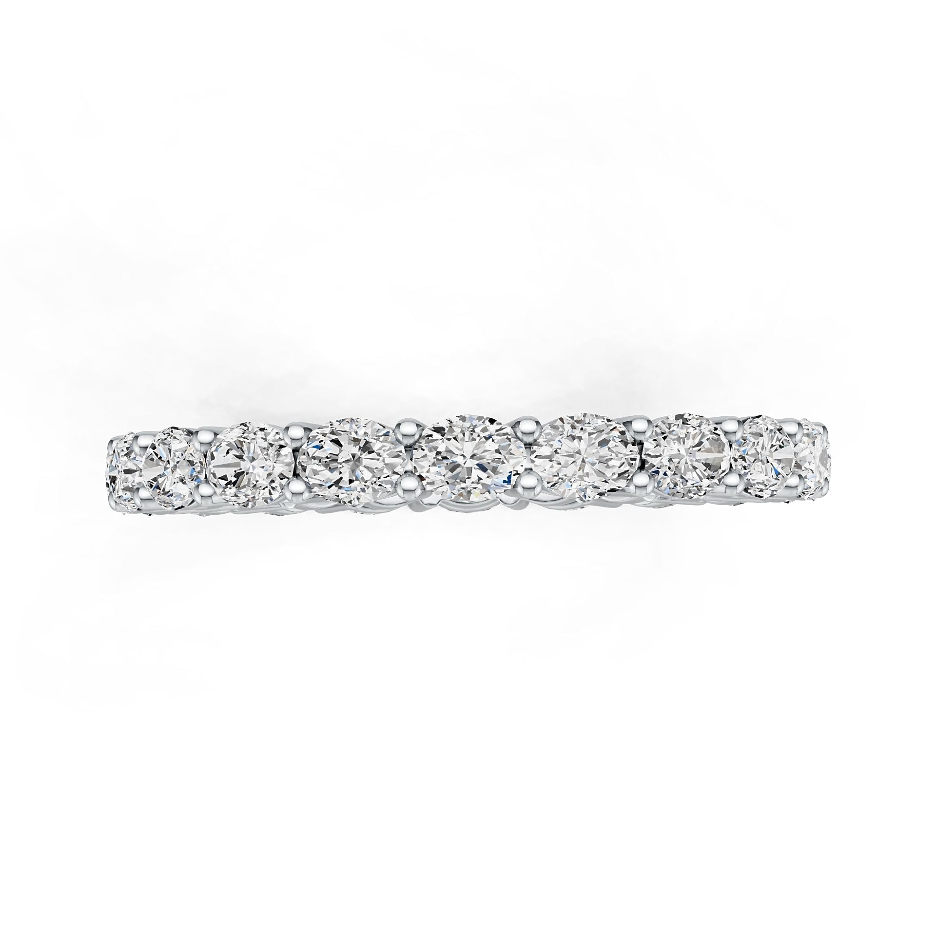 Sterling Silver Semi Mount Ring Setting Oval OV 4X3mm Eternity Band Ring DHJ