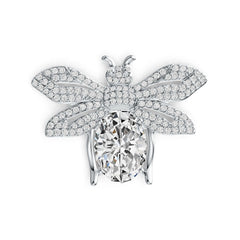 Sterling Silver Semi Mount Pendant Setting Oval OV 18X13mm Bee Theme DHJ