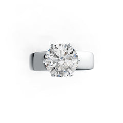 Sterling Silver Semi Mount Ring Setting Round RD 10x10mm DHJ