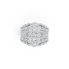 Sterling Silver Semi Mount Ring Setting Round RD 3.75mm DHJ
