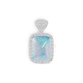 Sterling Silver Semi Mount Pendant Setting Cushion CU 20X15mm Cabochon DHJ