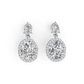 Sterling Silver Semi Mount Earrings Setting Oval OV 10X8mm PE 6X4mm DHJ