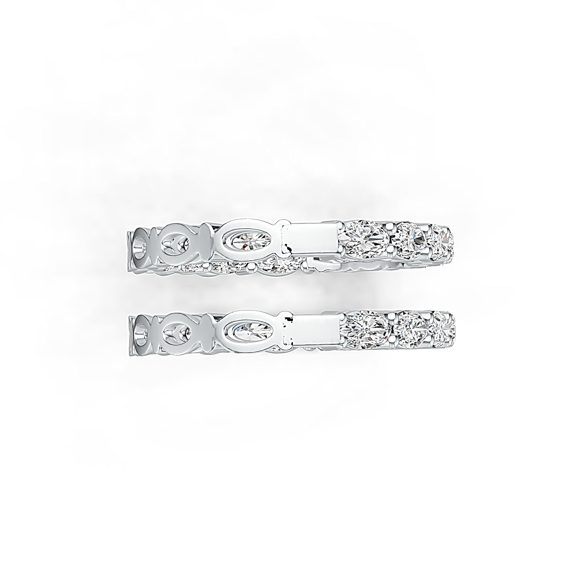 Sterling Silver Semi Mount Earrings Setting Oval OV 5X3mm Hoop - Syzjewelry