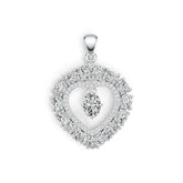 Sterling Silver Semi Mount Pendant Setting Oval OV 7X5mm with White Topaz DHJ