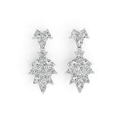 Sterling Silver Semi Mount Earrings Setting Pear PE 6X4mm PE 5X4mm DHJ