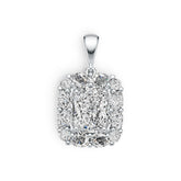 Sterling Silver Semi Mount Pendant Setting Cushion CU 9X7mm DHJ