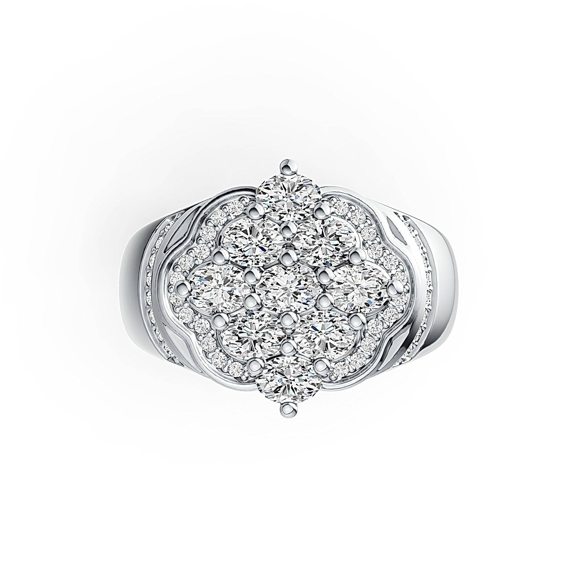 Sterling Silver Semi Mount Ring Setting Oval OV 4X3mm with White Topaz - Syzjewelry
