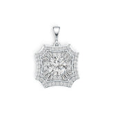Sterling Silver Semi Mount Pendant Setting Round RD 9x9mm DHJ