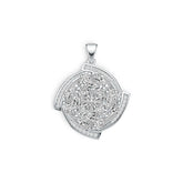 Sterling Silver Semi Mount Pendant Setting Pear PE 5X3mm with White Topaz - Syzjewelry