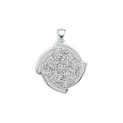 Sterling Silver Semi Mount Pendant Setting Pear PE 5X3mm with White Topaz - Syzjewelry