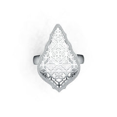 Sterling Silver Semi Mount Ring Setting Filigree DHJ