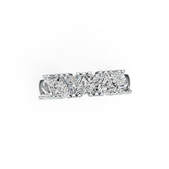 Sterling Silver Semi Mount Ring Setting Trillion TR 4X4mm DHJ