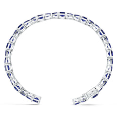 Sterling Silver Moissanite or Sapphire Bracelet OCT 7X5mm TRI 5x5mm 7 Inch