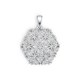 Sterling Silver Semi Mount Pendant Setting Trillion TR 4X4mm DHJ