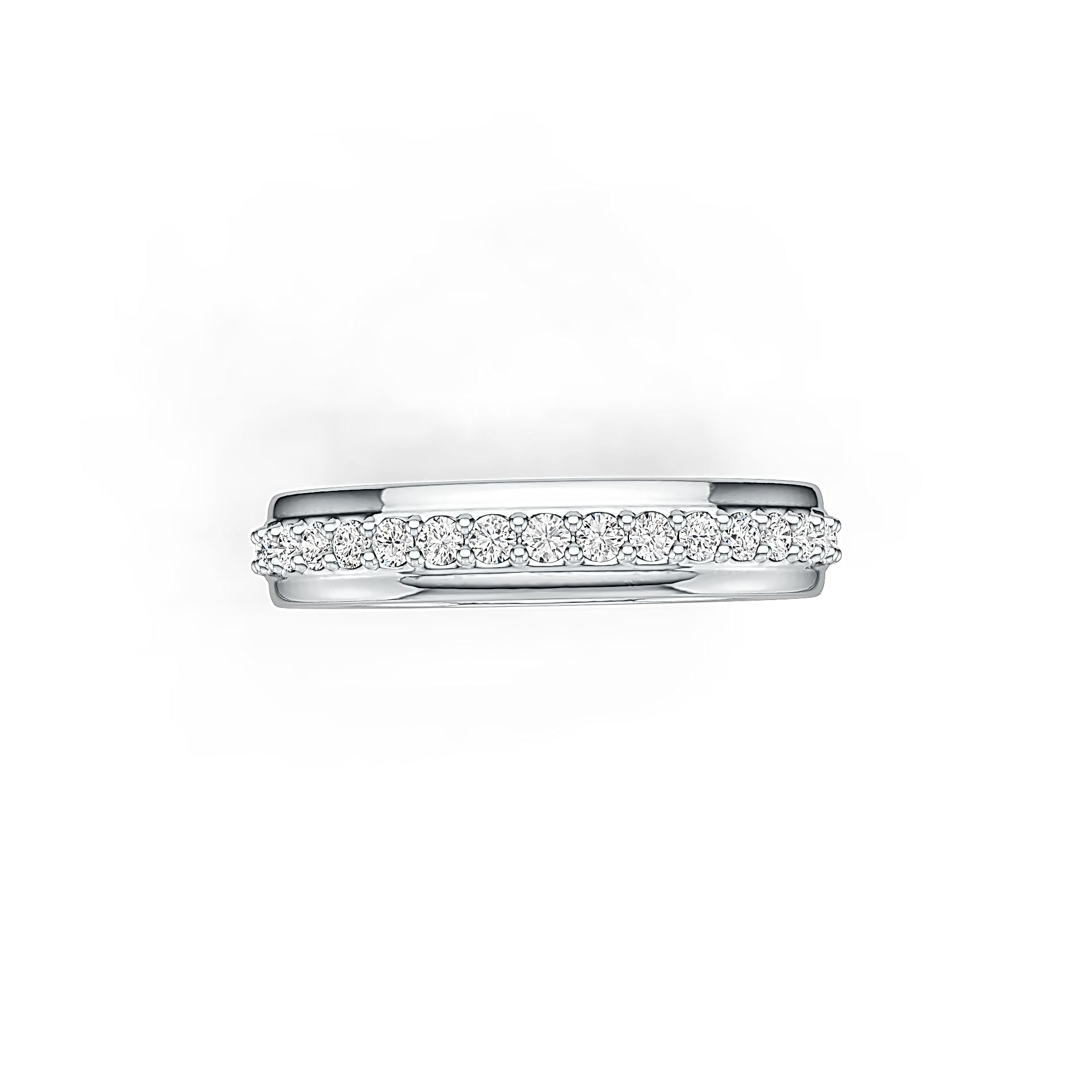Sterling Silver Semi Mount Ring Setting Round RD 2x2mm White Topaz DHJ