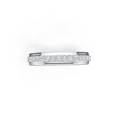 Sterling Silver Semi Mount Ring Setting Round RD 2x2mm White Topaz DHJ