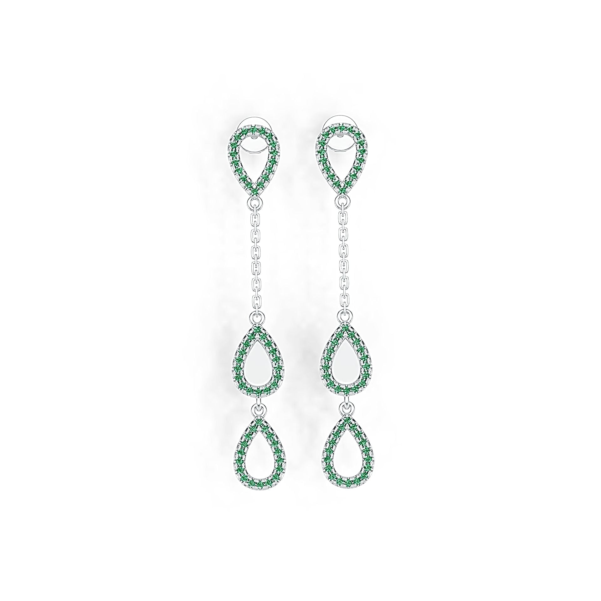 Sterling Silver Semi Mount Earrings Setting Round RD 1.1mm DHJ