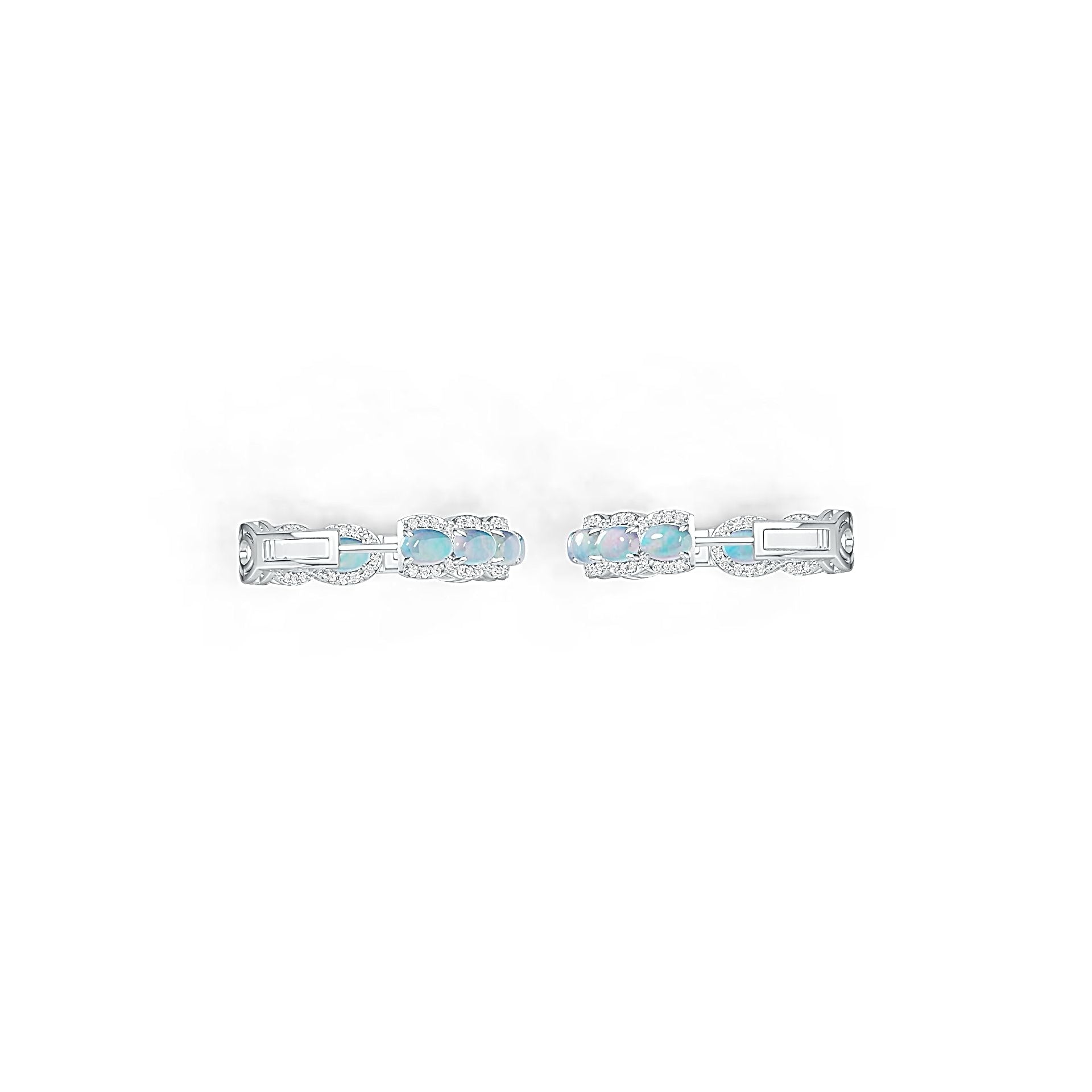 Sterling Silver Semi Mount Earrings Setting Oval OV 6X4mm DHJ