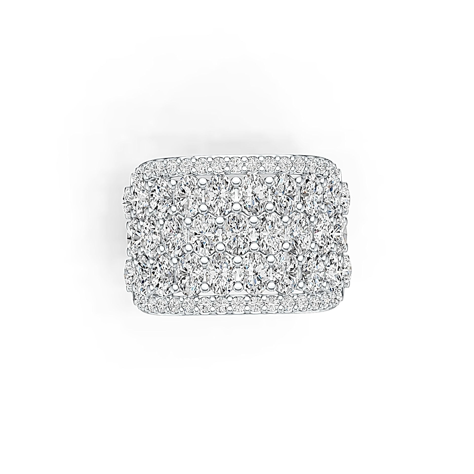 Sterling Silver Semi Mount Ring Setting Oval OV 4X3mm with White Topaz - Syzjewelry