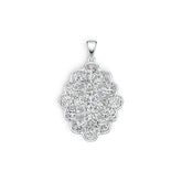 Sterling Silver Semi Mount Pendant Setting Pear PE 7X5mm RD 6Xmm RD 5X5mm DHJ