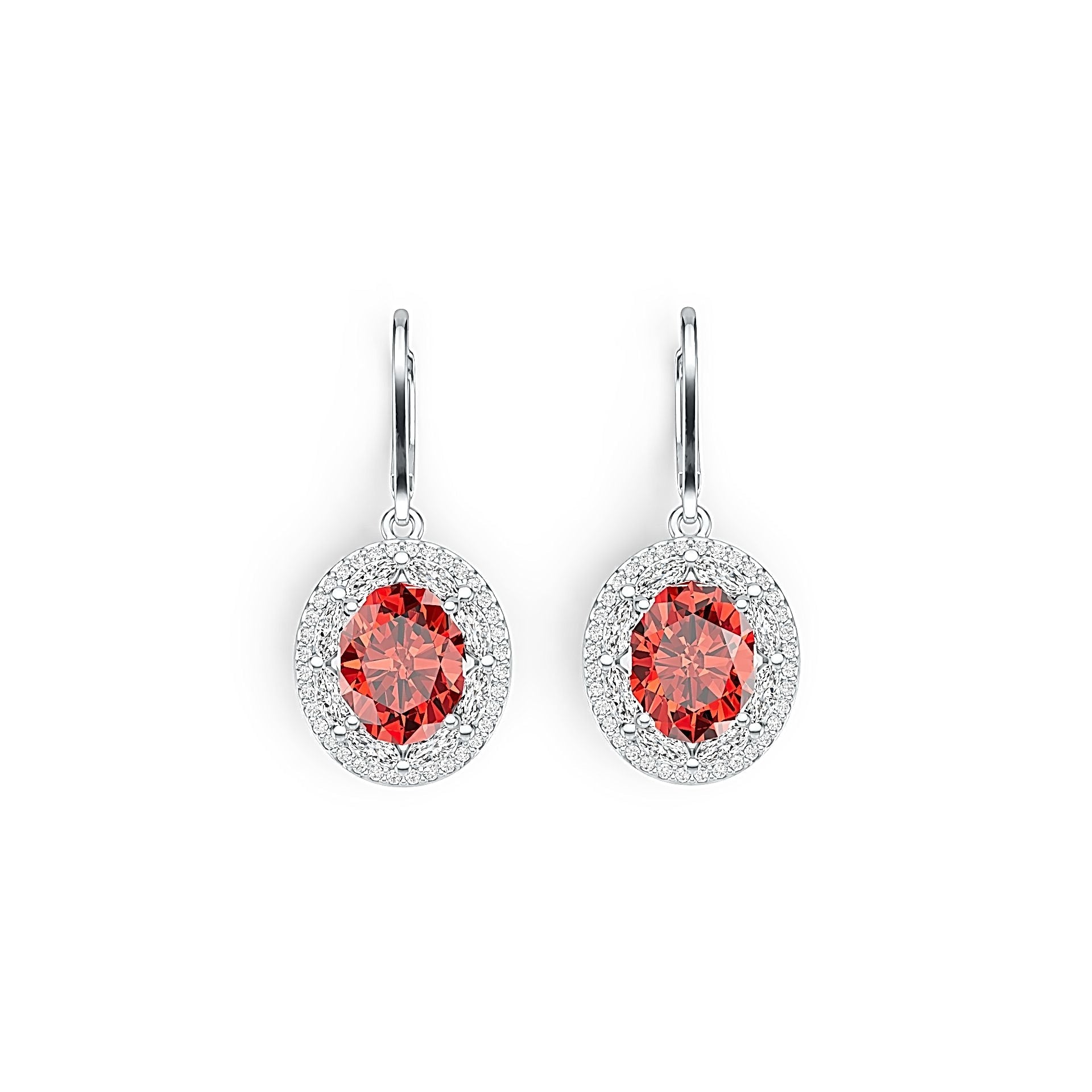 Sterling Silver Semi Mount Earrings Setting Oval OV 10X8mm MQ 4X2mm DHJ