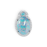 Sterling Silver Semi Mount Pendant Setting Oval OV 14X10mm DHJ