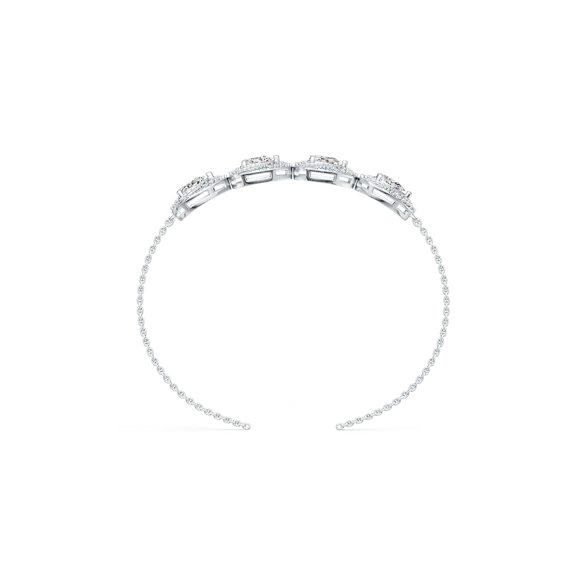 Sterling Silver Semi Mount Bracelet Setting Pear PE 7X5mm DHJ