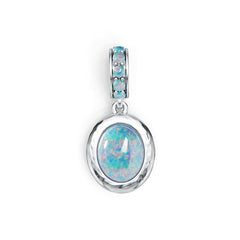 Sterling Silver Semi Mount Pendant Setting Oval OV 10X8mm Cabochon DHJ