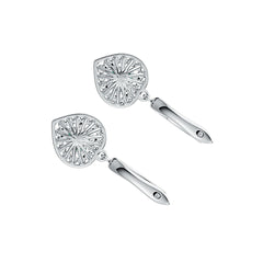 Sterling Silver Semi Mount Earrings Setting Heart HT 6X6mm - Syzjewelry