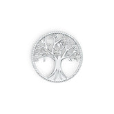 Sterling Silver Semi Mount Pendant Setting Round RD 4mm 3mm 2mm Tree Of Life Theme DHJ