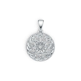 Sterling Silver Pendant Starburst Celtic Knot Compass Theme DHJ