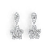 Sterling Silver Semi Mount Earrings Setting Oval OV 5X3mm with White Topaz Syzjewelry